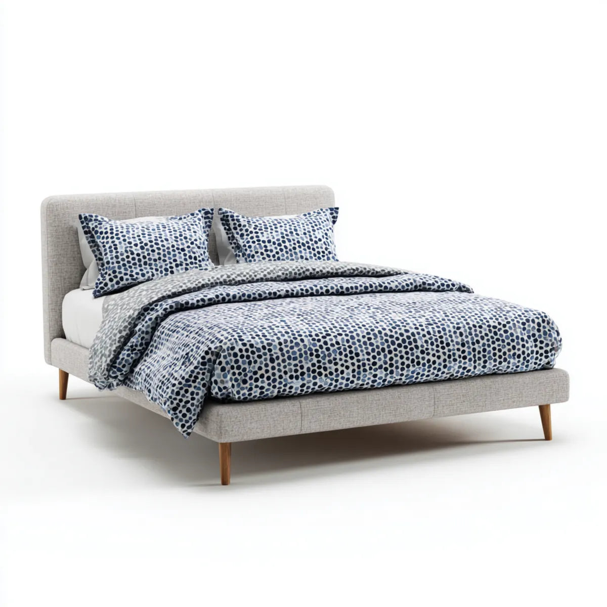 Polsterbett Doppelbett Hellgrau 180 x 200 cm Polyester Rechteckig
