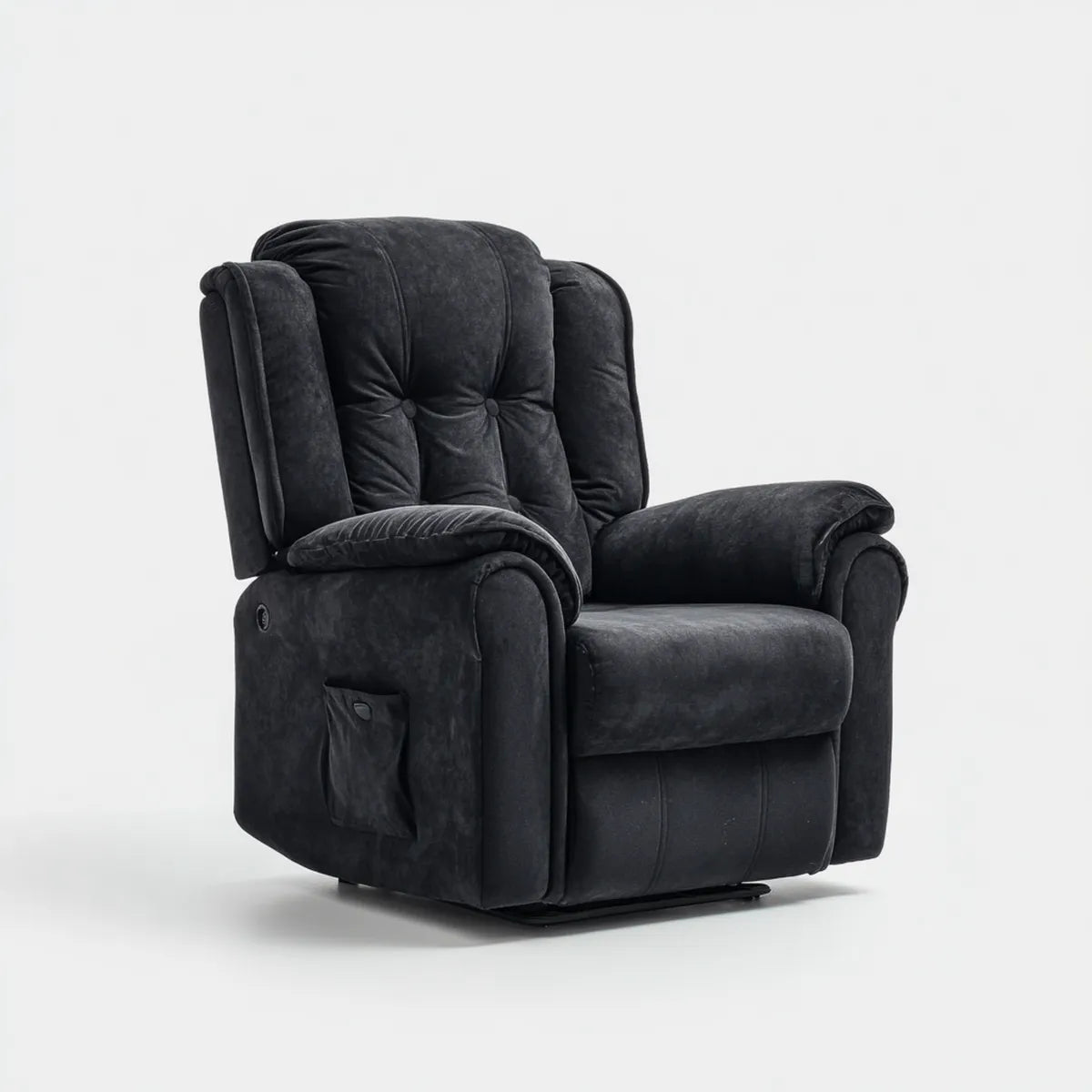 Elektrischer Relaxsessel Dunkelgrau 90 x 95 x 105 cm Mikrofaser Polyester mit Liegefunktion