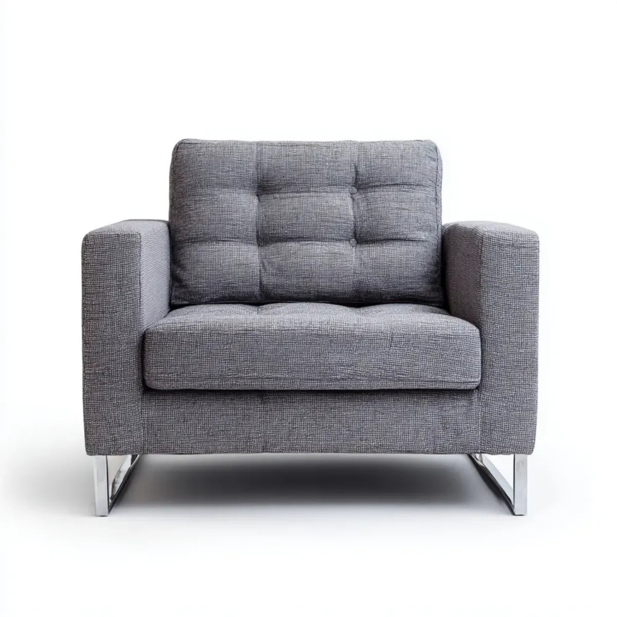 Sessel Grau 100 x 85 x 85 cm Polyester Rechteckig