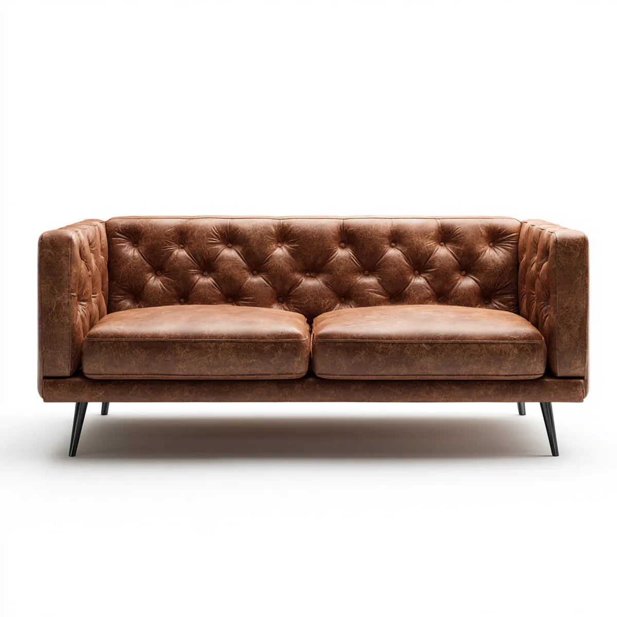 Dreisitzer Sofa Braun 180 x 85 x 78 cm PU-Kunstleder Gerade